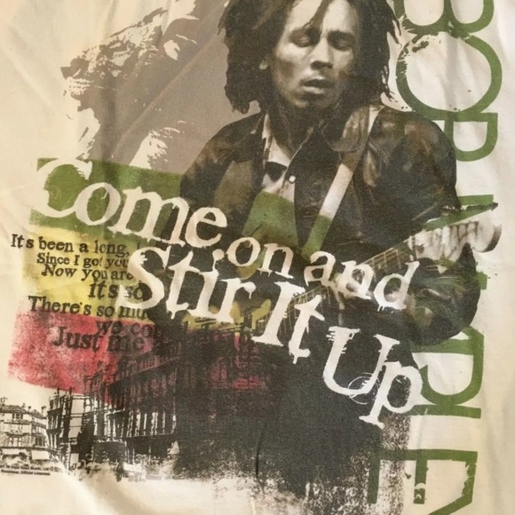 BOB MARLEY WHITE PHILCOS REGGAE RASTA SHIRT TEE - Picture 2 of 8